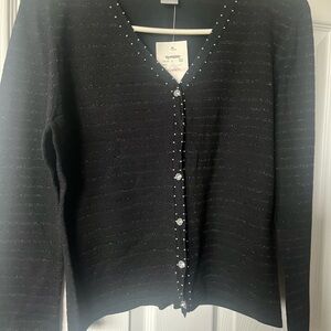 Black Sweater with Button Details